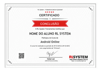 Certificado de exemplo